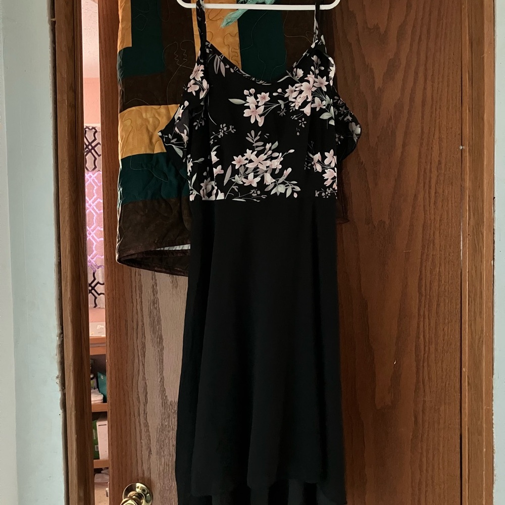 Floral Black Dress